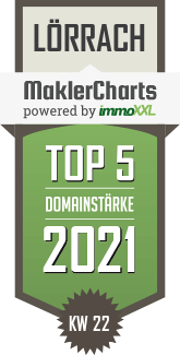 MaklerCharts KW 21/2021 - Frank Dosenbach Immobilien ist TOP-5-Makler in Lrrach