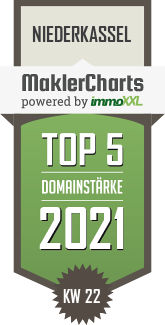 MaklerCharts KW 21/2021 - Dirk Struckmeyer - Domgrund Immobilien ist TOP-5-Makler in Niederkassel