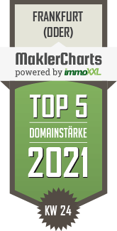 MaklerCharts KW 23/2021 - DM Dirk Melcher Immobilien und Consulting GmbH ist TOP-5-Makler in Frankfurt (Oder)