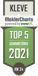 MaklerCharts KW 23/2021 - VERBEEK IMMOBILIEN ist TOP-5-Makler in Kleve