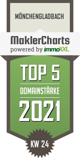 MaklerCharts KW 23/2021 - Immo-Trend24 - Immobilienmakler in Mnchengladbach ist TOP-5-Makler in Mnchengladbach