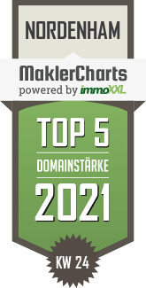 MaklerCharts KW 23/2021 - SPANNHOFF IMMOBILIEN   CHARTERED SURVEYORS ist TOP-5-Makler in Nordenham