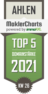 MaklerCharts KW 25/2021 - Gosda - Bau Immobilien GmbH ist TOP-5-Makler in Ahlen