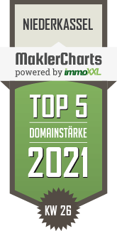MaklerCharts KW 25/2021 - Dirk Struckmeyer - Domgrund Immobilien ist TOP-5-Makler in Niederkassel