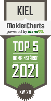 MaklerCharts KW 27/2021 - Hans Schtt Immobilien GmbH ist TOP-5-Makler in Kiel