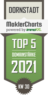 MaklerCharts KW 29/2021 - STRENGER Holding GmbH ist TOP-5-Makler in Dornstadt