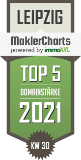 MaklerCharts KW 29/2021 - Immaxi Immobilien ist TOP-5-Makler in Leipzig