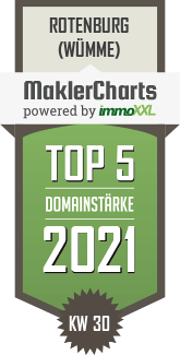 MaklerCharts KW 29/2021 - MARINUS Immobilien, Inh. Marinus Grimberg ist TOP-5-Makler in Rotenburg (Wmme)