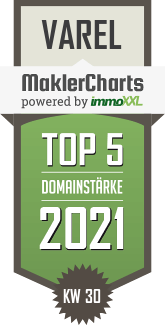 MaklerCharts KW 29/2021 - Jada Immobilien ist TOP-5-Makler in Varel