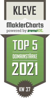 MaklerCharts KW 36/2021 - VERBEEK IMMOBILIEN ist TOP-5-Makler in Kleve