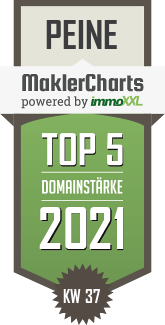 MaklerCharts KW 36/2021 - Bahr Immobilien Verwaltungs-GmbH ist TOP-5-Makler in Peine