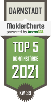 MaklerCharts KW 38/2021 - bauverein AG ist TOP-5-Makler in Darmstadt