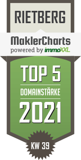 MaklerCharts KW 38/2021 - Vorderbrüggen Bau GmbH  ist TOP-5-Makler in Rietberg
