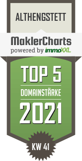 MaklerCharts KW 40/2021 - PMG Immobilien GmbH ist TOP-5-Makler in Althengstett