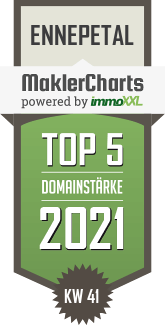 MaklerCharts KW 40/2021 - Martin-Perez Immobilien GmbH ist TOP-5-Makler in Ennepetal