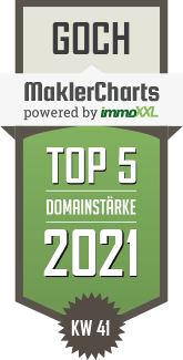 MaklerCharts KW 40/2021 - Lukassen Immobilien ist TOP-5-Makler in Goch