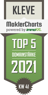 MaklerCharts KW 40/2021 - Brammen Immobilien e. K. ist TOP-5-Makler in Kleve