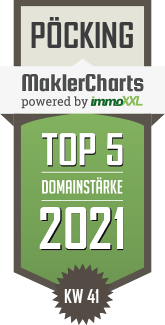 MaklerCharts KW 40/2021 - Sebastian Dersch Immobilien ist TOP-5-Makler in Pcking