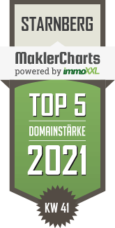 MaklerCharts KW 40/2021 - Immobilienmakler Nikki Livings Starnberg ist TOP-5-Makler in Starnberg