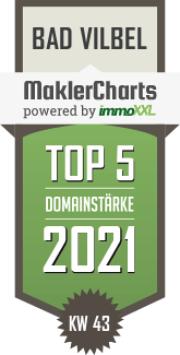 MaklerCharts KW 42/2021 - HWH Immobilien Martin Heidtmann ist TOP-5-Makler in Bad Vilbel