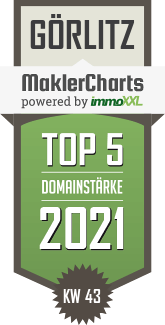 MaklerCharts KW 42/2021 - Andrea Zarth Immobilien ist TOP-5-Makler in G�rlitz