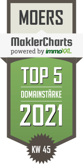 MaklerCharts KW 44/2021 - Grüne & Co. ist TOP-5-Makler in Moers