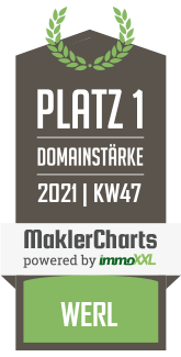 MaklerCharts KW 46/2021 - STAMM Immobilien oHG ist bester Makler in Werl