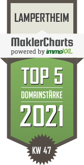 MaklerCharts KW 46/2021 - Aurana Deutsche Immobilien ist TOP-5-Makler in Lampertheim