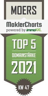 MaklerCharts KW 46/2021 - Ettwig Immobilien GbR ist TOP-5-Makler in Moers