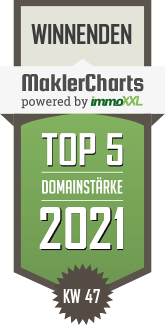 MaklerCharts KW 46/2021 - Domicilio Immobilien ist TOP-5-Makler in Winnenden