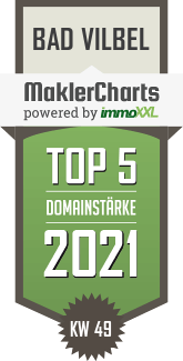 MaklerCharts KW 48/2021 - HWH Immobilien Martin Heidtmann ist TOP-5-Makler in Bad Vilbel