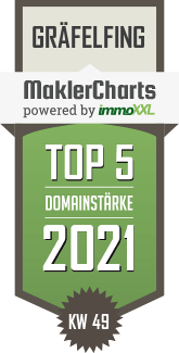 MaklerCharts KW 48/2021 - LUDWIG KINKER Immobilienmakler ist TOP-5-Makler in Grfelfing