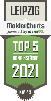MaklerCharts KW 48/2021 - Immaxi Immobilien ist TOP-5-Makler in Leipzig