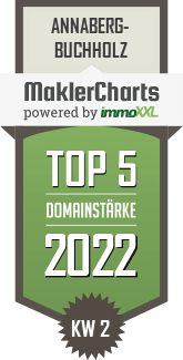 MaklerCharts KW 01/2022 - Heid Immobilien GmbH ist TOP-5-Makler in Annaberg-Buchholz