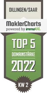 MaklerCharts KW 01/2022 - Heid Immobilien GmbH ist TOP-5-Makler in Dillingen/Saar