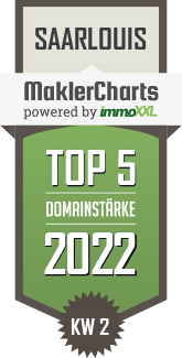 MaklerCharts KW 01/2022 - Blandfort Immobilien ist TOP-5-Makler in Saarlouis