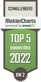 MaklerCharts KW 01/2022 - Immobau Massivhaus GmbH ist TOP-5-Makler in Schmallenberg