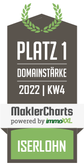 MaklerCharts KW 03/2022 - Immobilien Schrammek ist bester Makler in Iserlohn