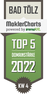 MaklerCharts KW 03/2022 - Siegfried Adlwarth Immobilienmakler ist TOP-5-Makler in Bad Tlz