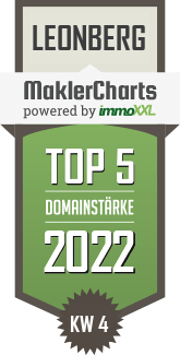 MaklerCharts KW 03/2022 - HAWLITSCHKA Immobilien ist TOP-5-Makler in Leonberg