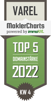 MaklerCharts KW 03/2022 - Jada Immobilien ist TOP-5-Makler in Varel