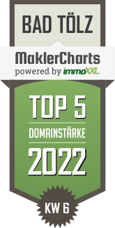 MaklerCharts KW 05/2022 - Siegfried Adlwarth Immobilienmakler ist TOP-5-Makler in Bad Tlz