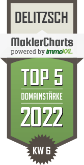 MaklerCharts KW 05/2022 - Wohnungsgesellschaft der Stadt Delitzsch mbH ist TOP-5-Makler in Delitzsch