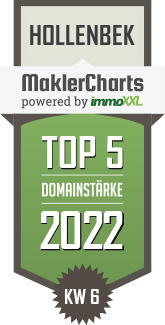 MaklerCharts KW 05/2022 - HamburgerImmobilien.de ist TOP-5-Makler in Hollenbek