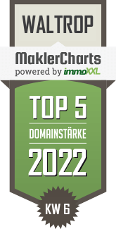 MaklerCharts KW 05/2022 - Klages Immobilien ist TOP-5-Makler in Waltrop