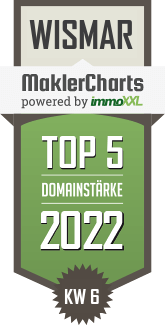 MaklerCharts KW 05/2022 - Wohnungsbaugesellschaft mbH der Hansestadt Wismar ist TOP-5-Makler in Wismar