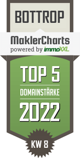 MaklerCharts KW 07/2022 - Immobilien Jockenhöfer u. Babiel GmbH ist TOP-5-Makler in Bottrop