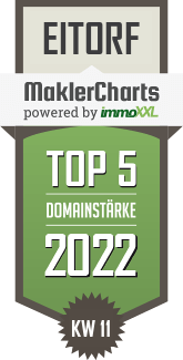 MaklerCharts KW 10/2022 - D.I.R.K. Immobilien ist TOP-5-Makler in Eitorf