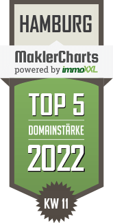 MaklerCharts KW 10/2022 - Stefanie Hinsch Immobilien ist TOP-5-Makler in Hamburg