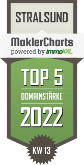 MaklerCharts KW 12/2022 - Das Immodock ist TOP-5-Makler in Stralsund